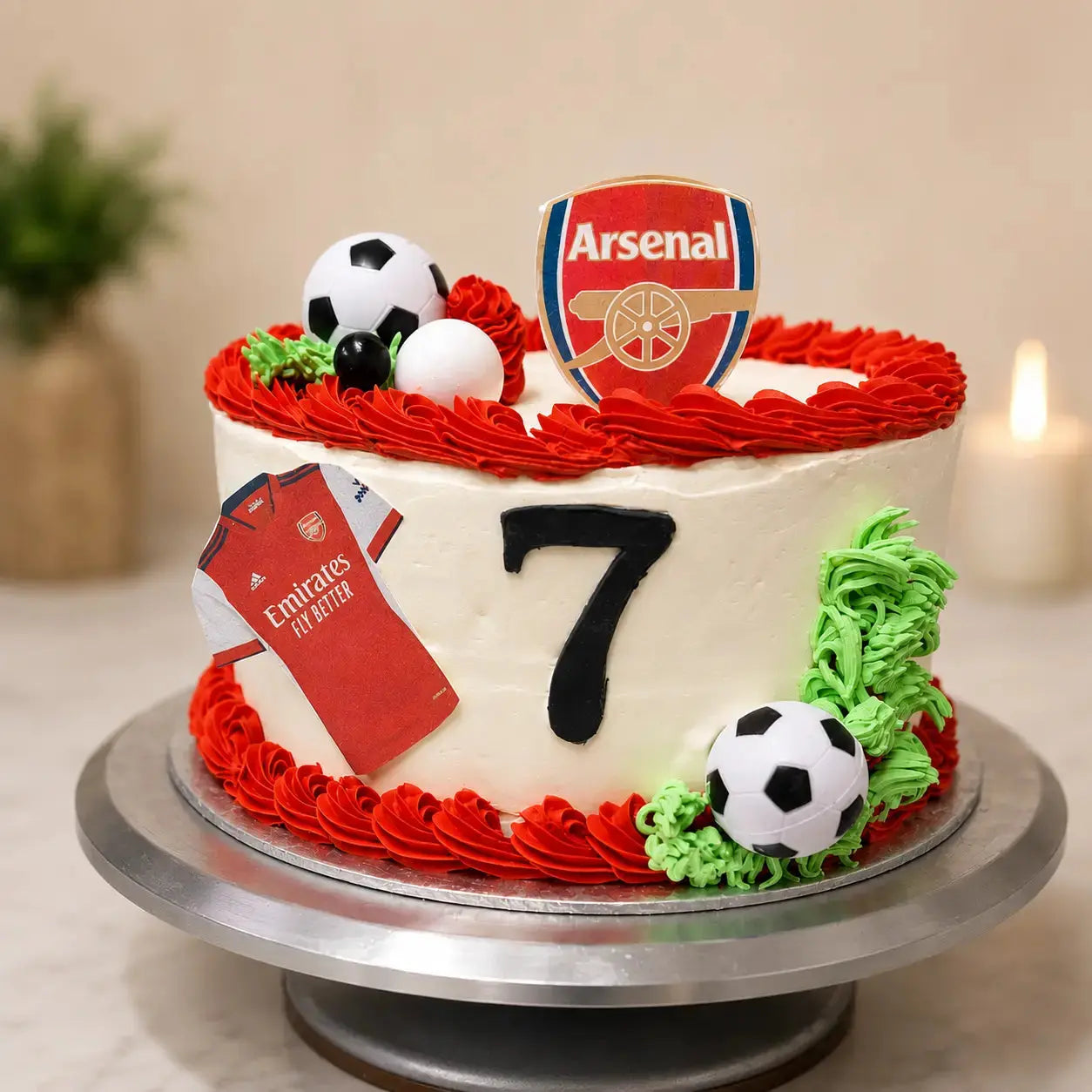 Arsenal Football Cake - Arsenal Super Fan Cake for True Gunners Fans