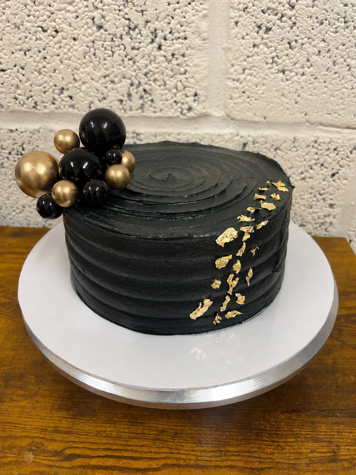Black Gold Pearl Cake