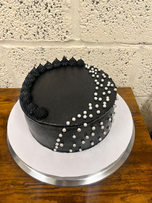 Black Pearl Drip Cake - Royal Midnight Cake