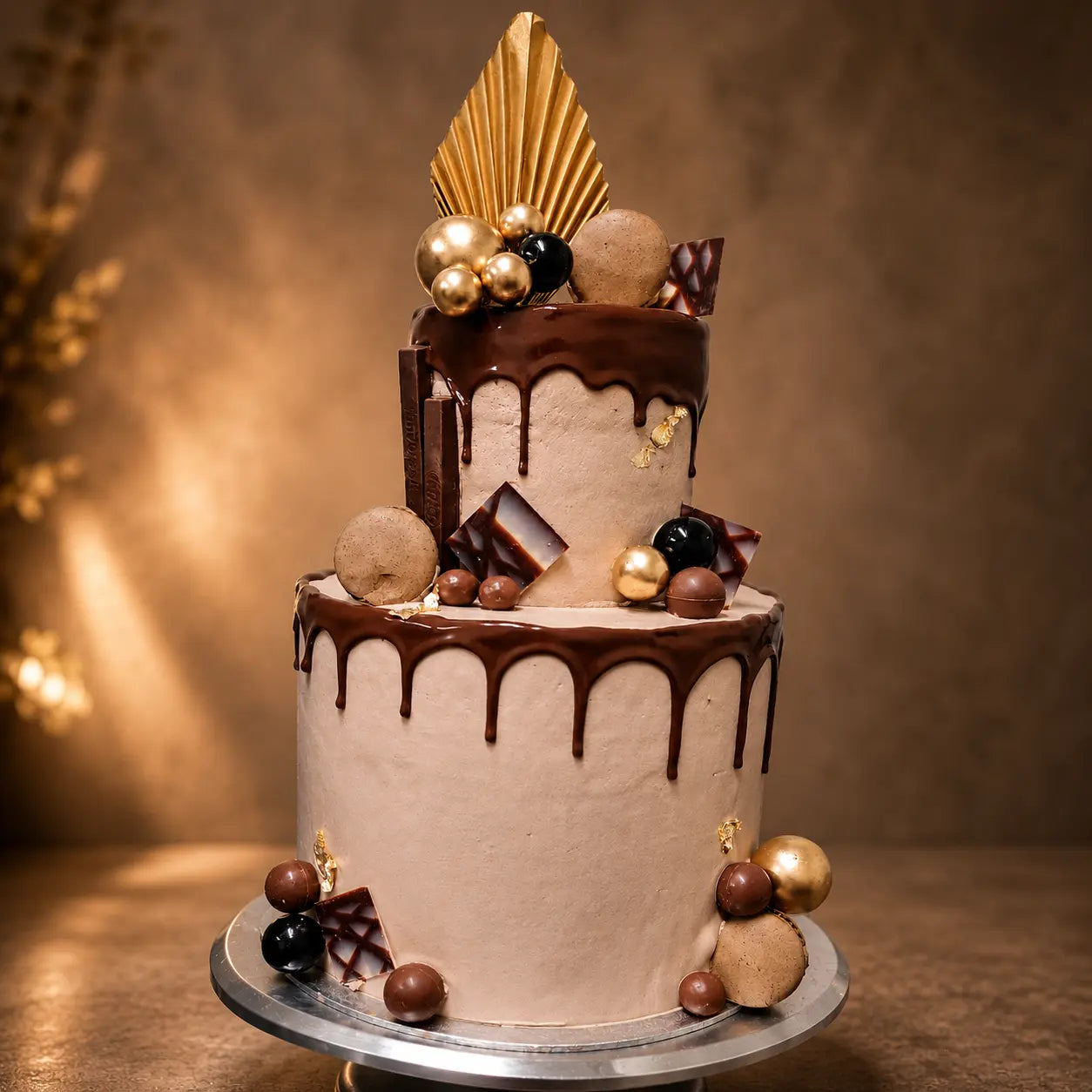 Chocolate Two Layer Cake Overloaded