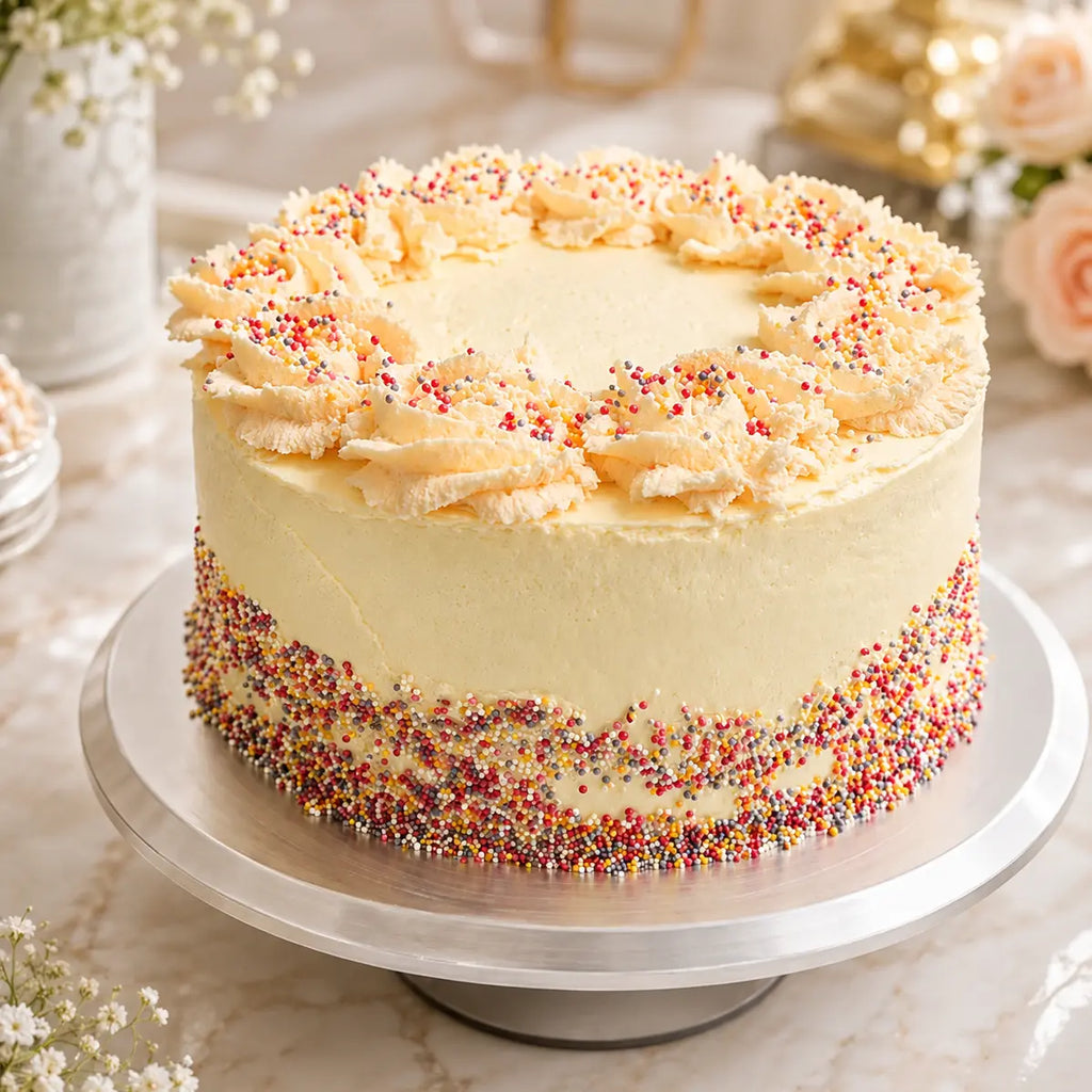 Classic Sprinkle Vanilla Cake