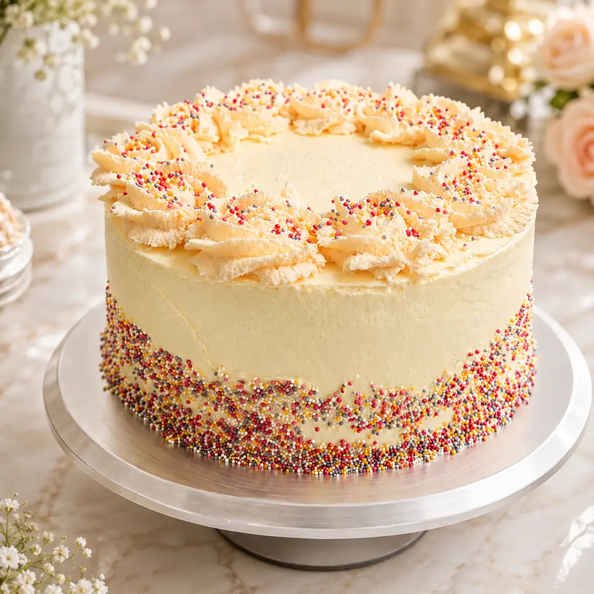 Classic Sprinkle Vanilla Cake