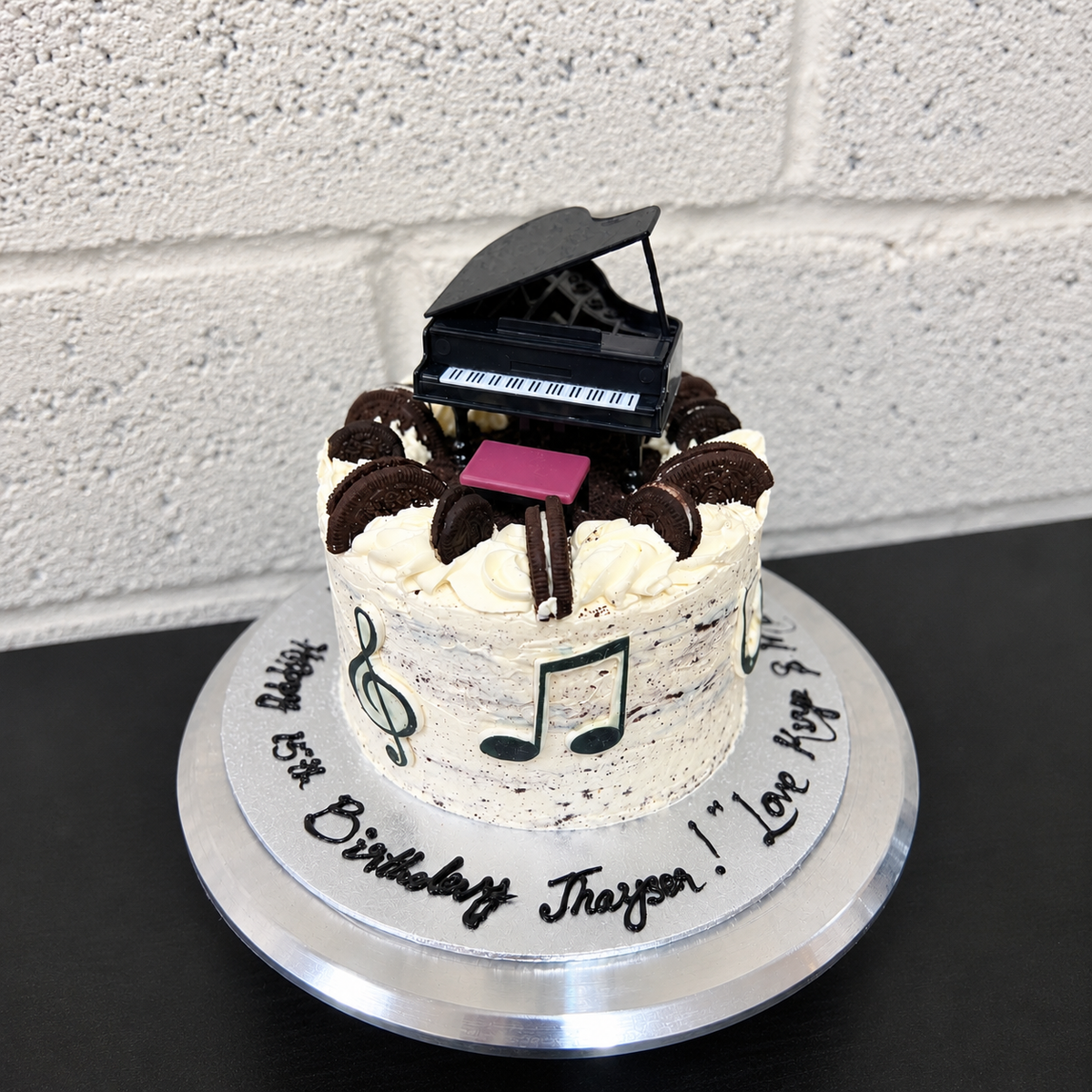 Cookies-and-CreamPiano Birthday Cake