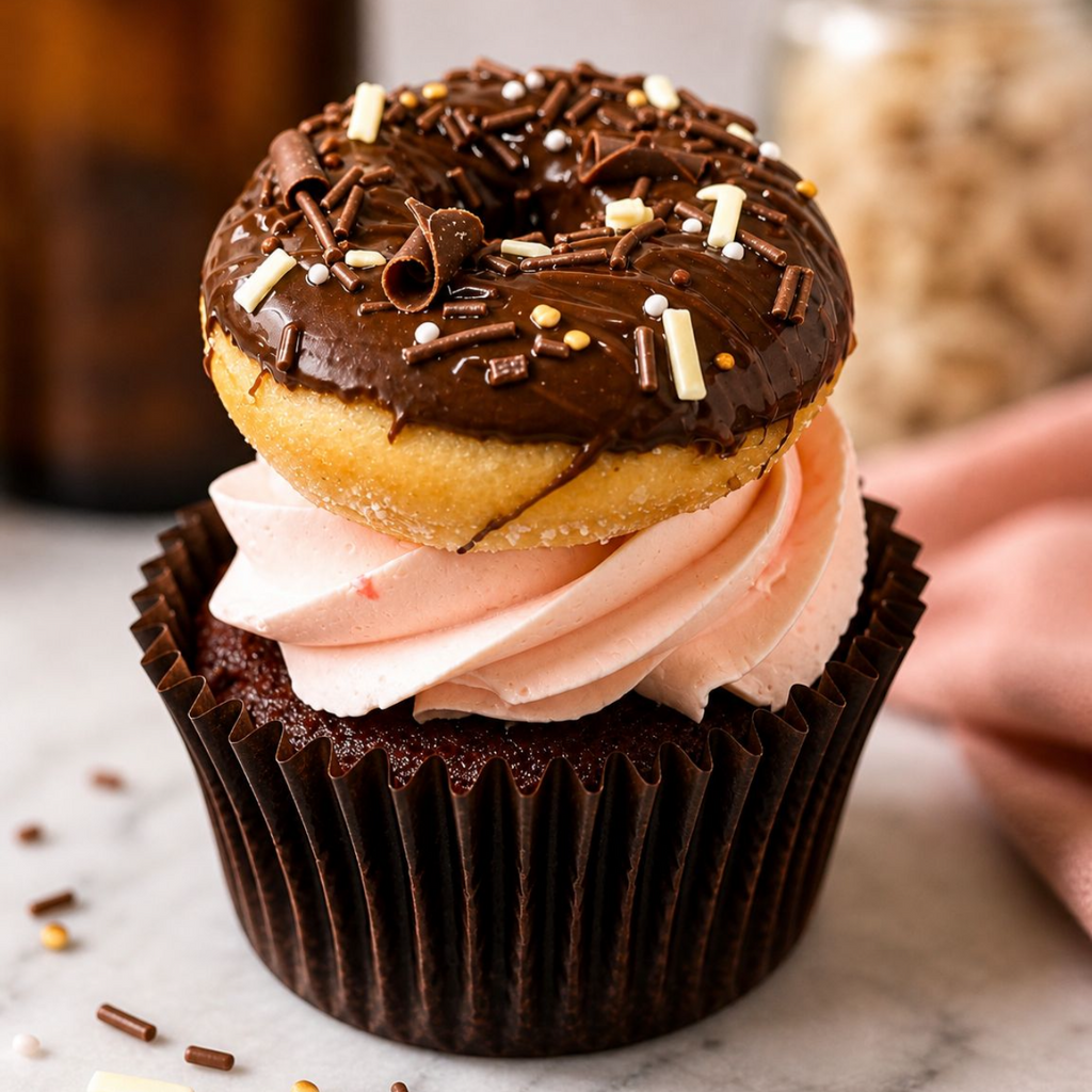 Donut Chocolate cupcake