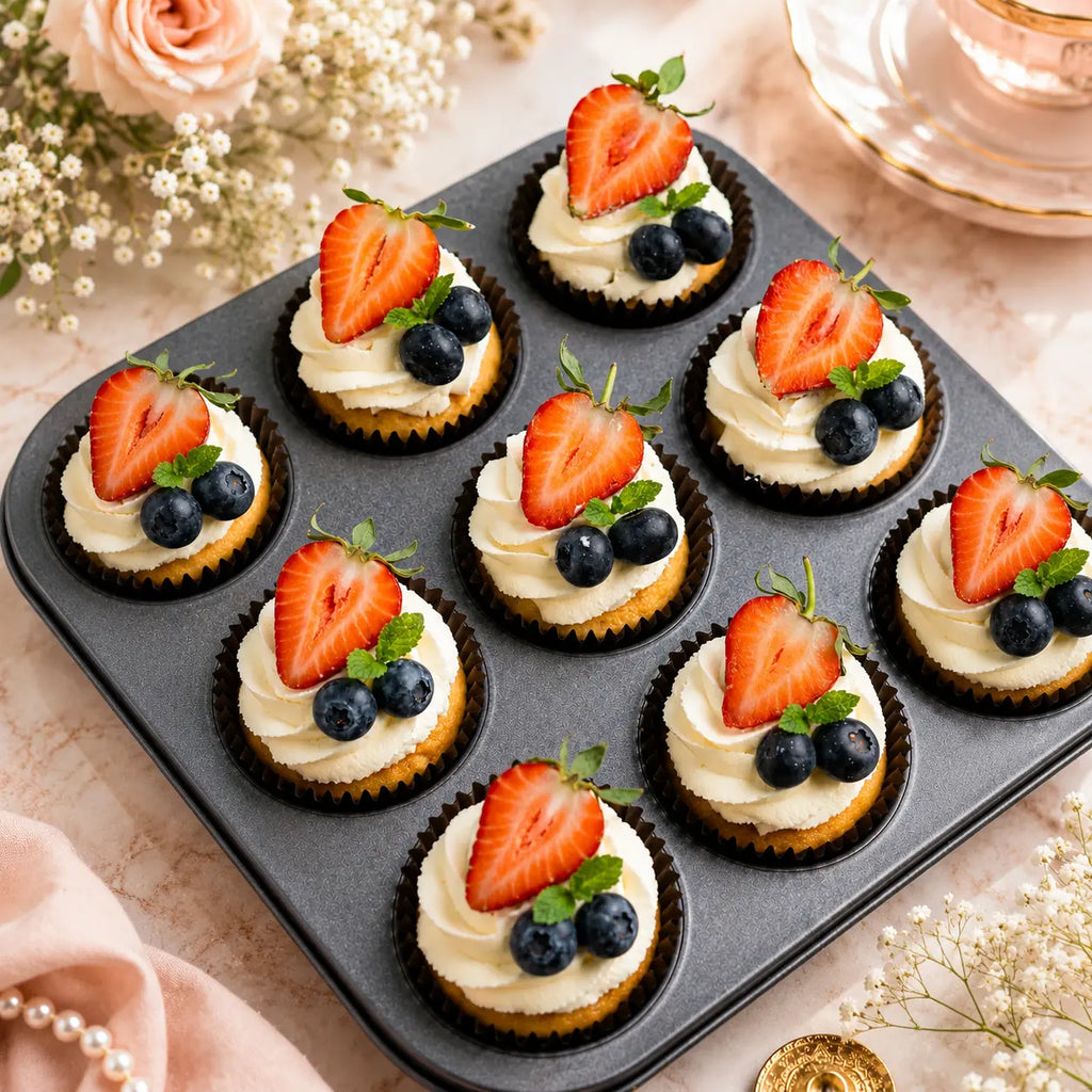 Fresh Summer Berry Cupcake Bites