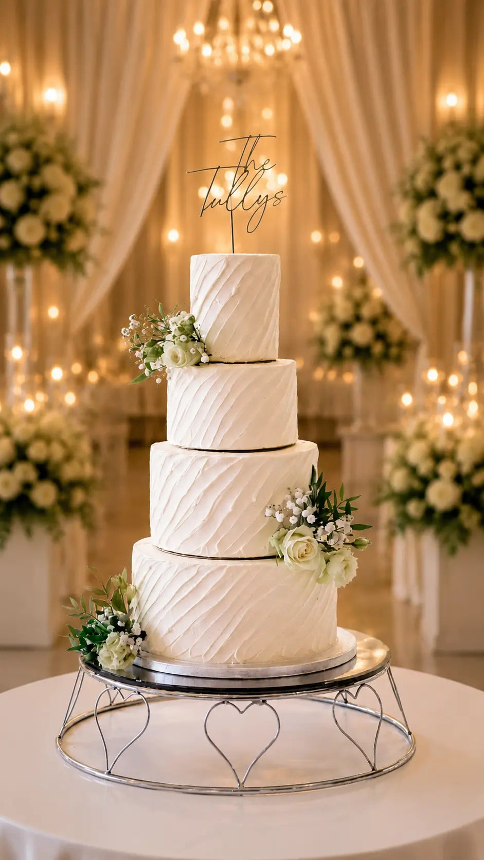  Ivory Whisper Wedding Cake