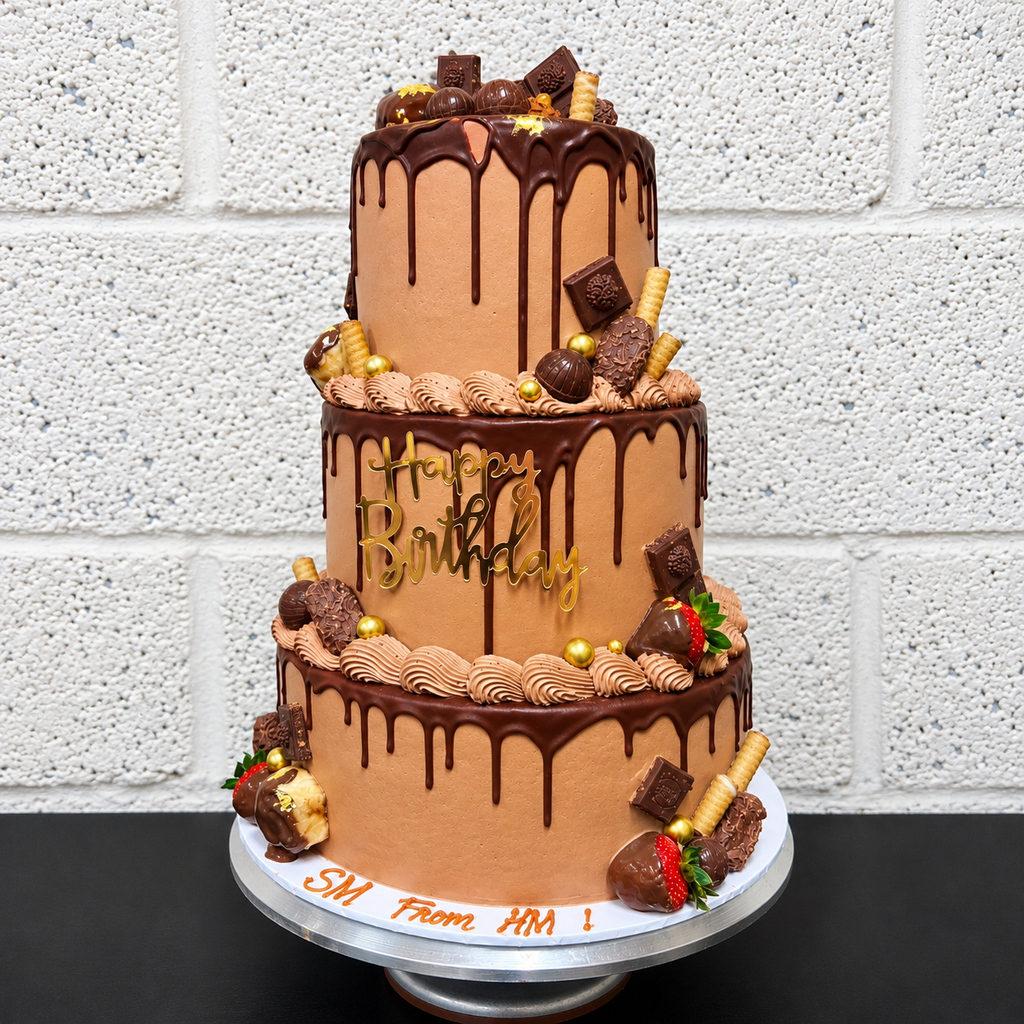 Luxury Triple Chocolate Drip Cake