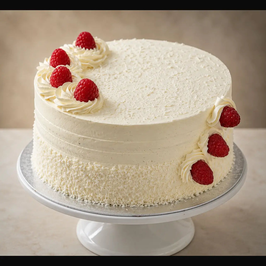 Raspberry coconut cake
