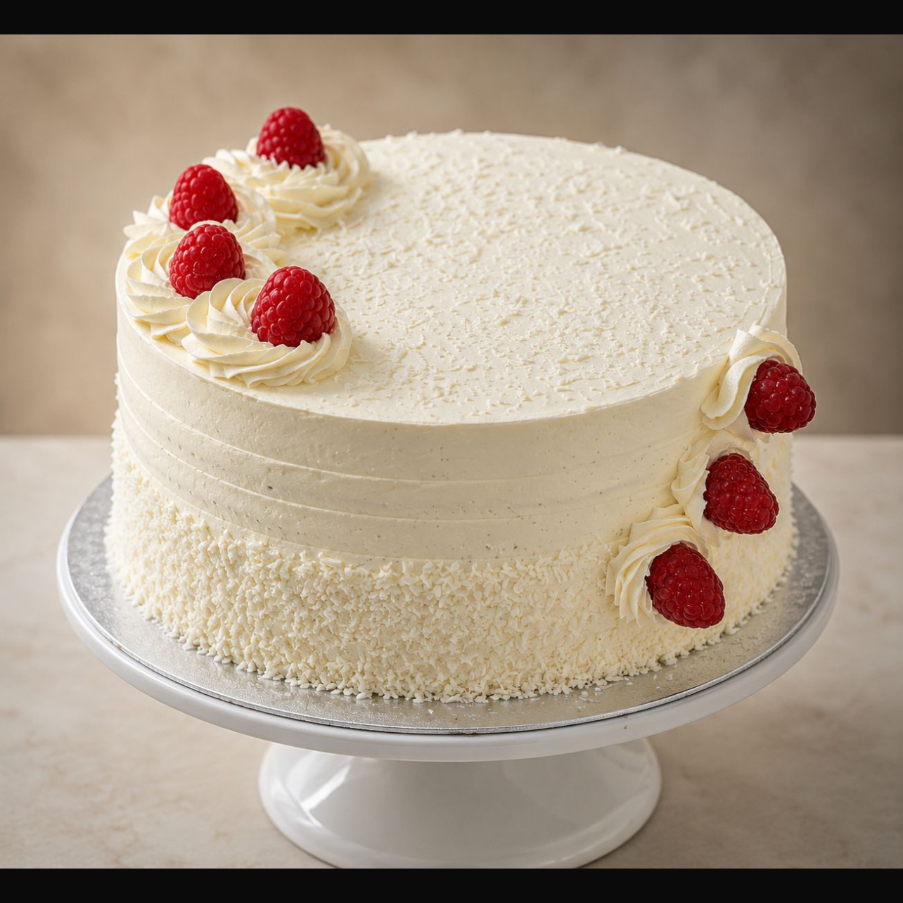 Raspberry coconut cake