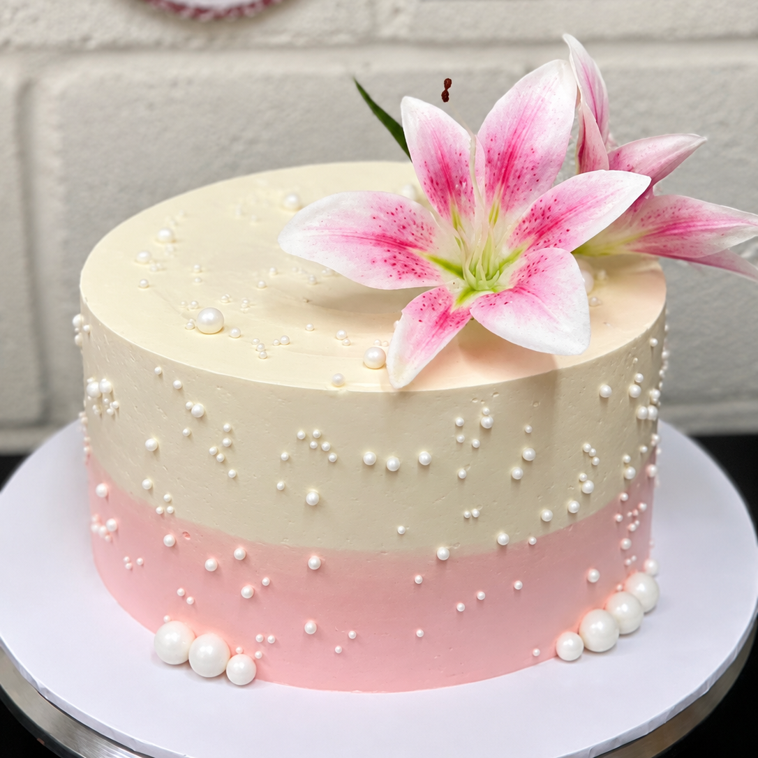 Royal Lily Pearl Cake – Lily Celebration Cake