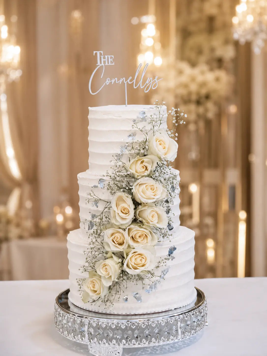 Royal Rose Cascade Cake