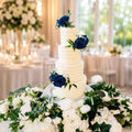 Royal Sapphire Rose Wedding Cake 