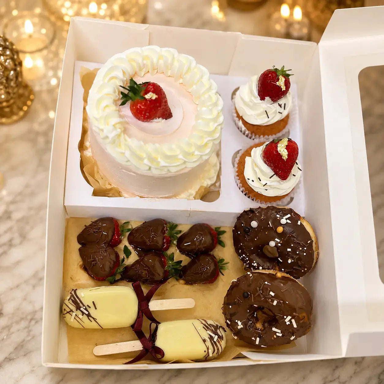 Signature Strawberry Fruit Dessert Box - Strawberry Bliss Dessert Box