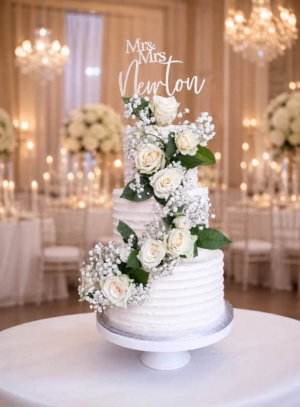 Sweet Rose Cake For Wedding 