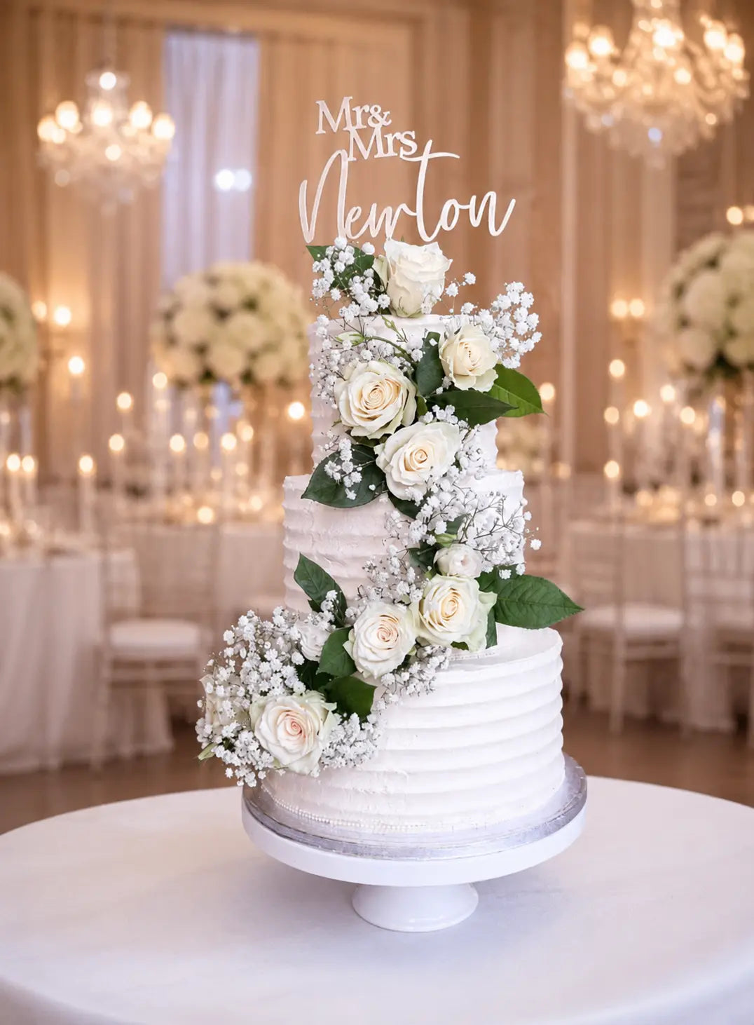 Sweet Rose Cake For Wedding 