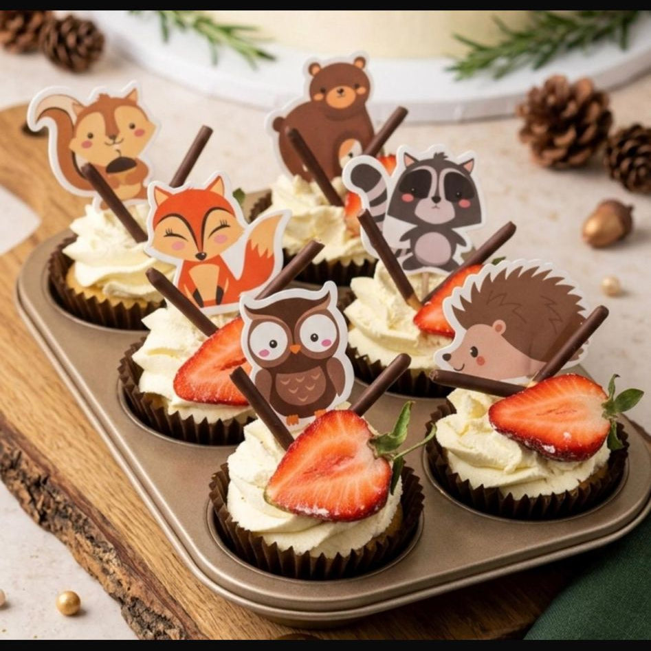 kids safari cup cakes