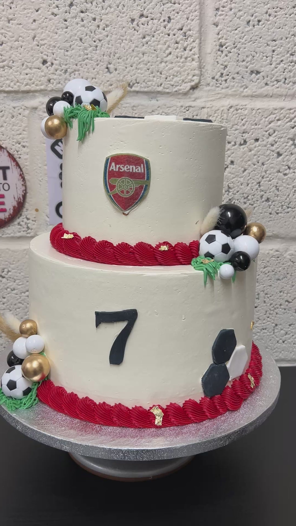 2-Layer Arsenal Football Celebration Cake