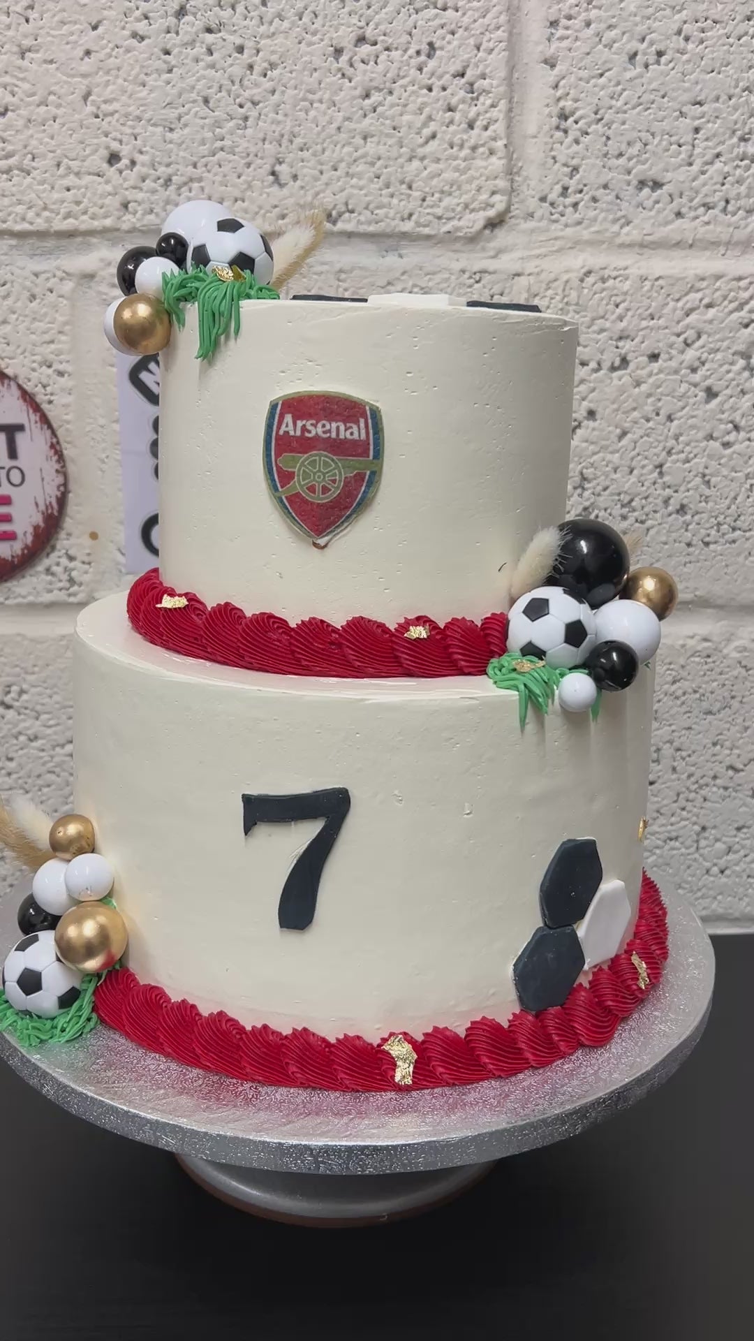 2-Layer Arsenal Football Celebration Cake